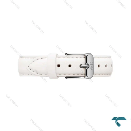 ساعت مچی دنیل ولینگتون زنانه سیلور بند چرم سفید متوسط DW-6642-L