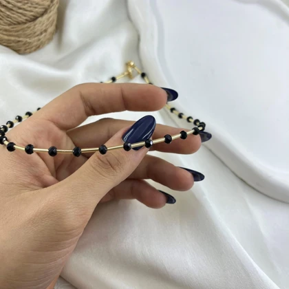 گردنبند زنانه مهره ای مدل رنگین تابستانی
