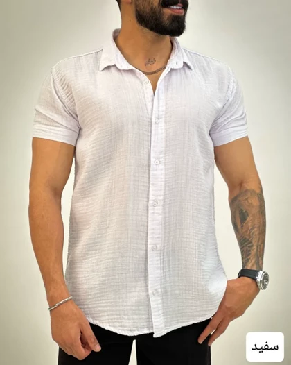 پیراهن مردانه ساده دبل فیس_کد4415