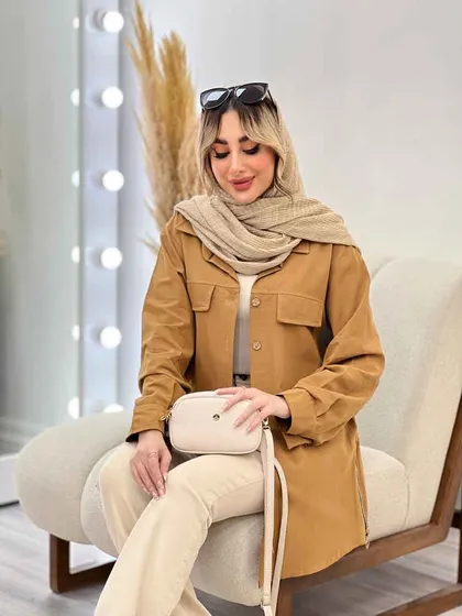 مانتو جیب نما بغل زیپ