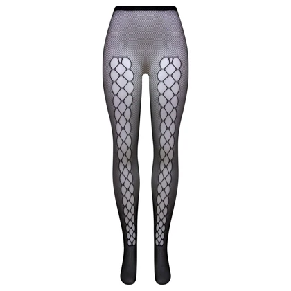 جوراب شلواری زنانه مدل پنجره ای مشکی کد 4624-159