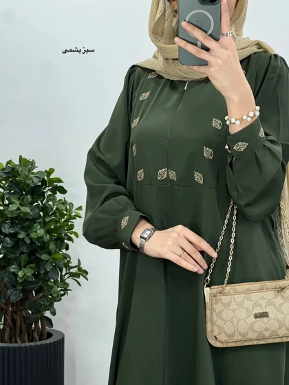 مانتو عبایی گلدوزی محنا 2