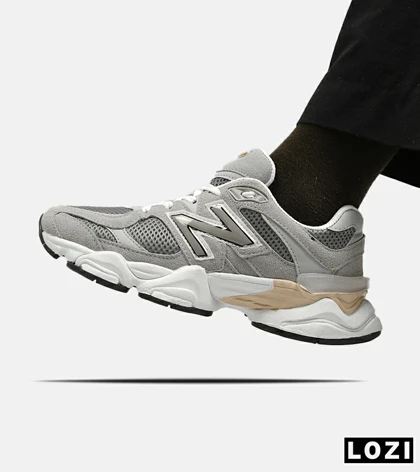 کفش کتانی مردانه و زنانه طوسی خاکستری NEW BALANCE 9060 مدل 5300