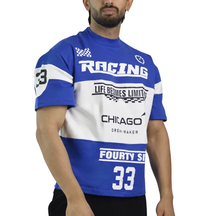 تیشرت اسپرت ریسینگ شیکاگو مدل ZRA-4D0558 آبی