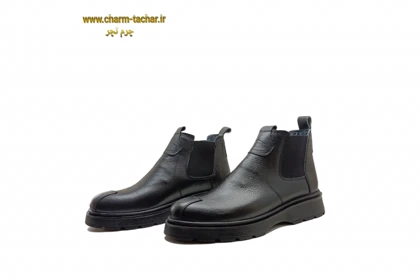 نیم بوت مردانه دو ور کش چرم طبیعی