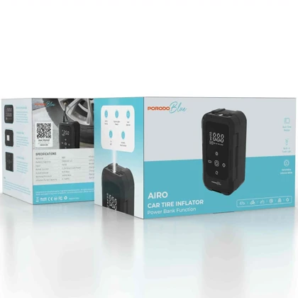 پمپ باد لاستیک خودرو پرودو Porodo مدل PB905ABK فشار 140PSI