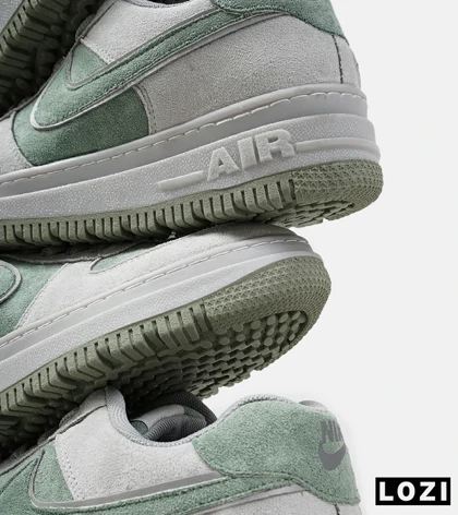 کفش کتانی بزرگ پا طوسی سبز NIKE AIR FORCE مدل 4423