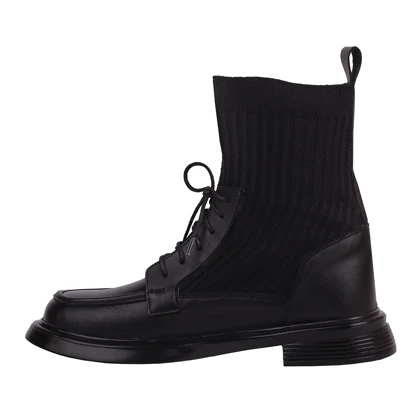 نیم بوت جورابی مدل الورا مشکی کد 2267