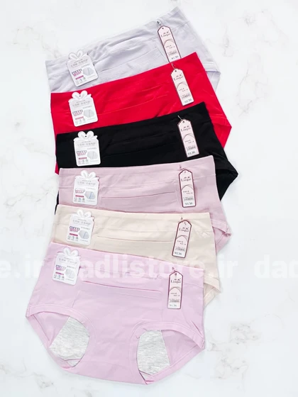 شورتکس قاعدگی نخ پنبه جیب‌دار