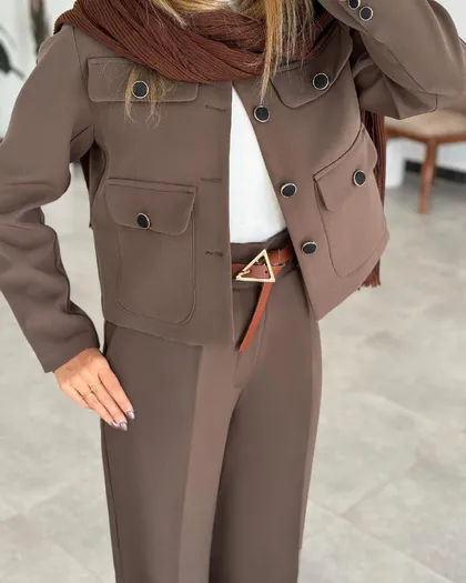 کراپ کت و شلوار سورین کد 2652