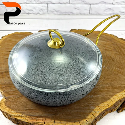 تابه 24 خمره ای تکدسته درب پیرکس طوسی هاناتک