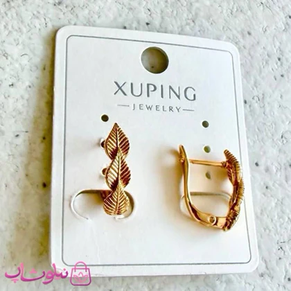 گوشواره زنانه ژوپینگ طرح سه برگ کد 3291