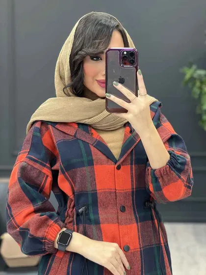 شکت چهارخونه کلاه دار کمرگت