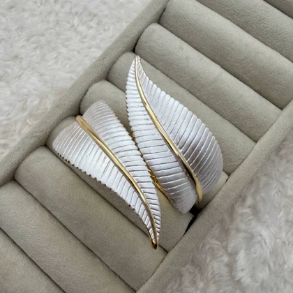 بنگل برگ با میناکاری صدفی