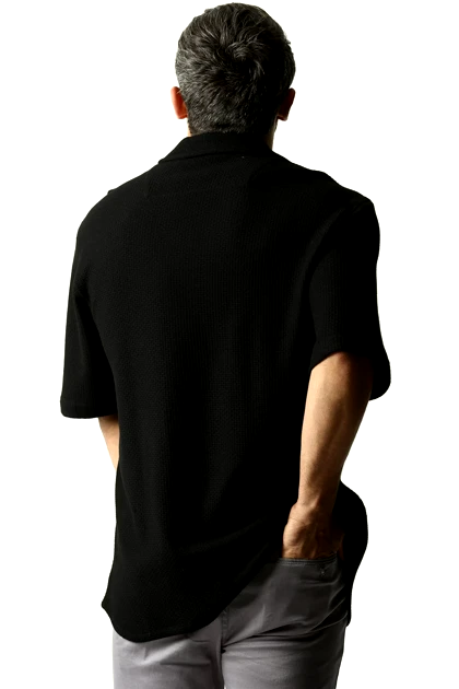 پیراهن یقه انگلیسی ژاکارد مردانه طرح زنبوری