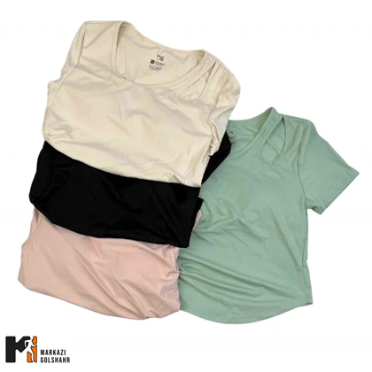 تیشرت ورزشی زنانه مدل کاپ‌دار جذب کد 084