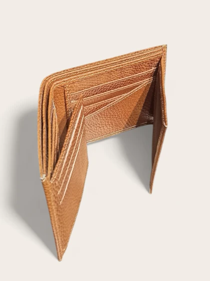 کیف پول جیبی مردانه چرم طبیعی مدل دو آلبوم