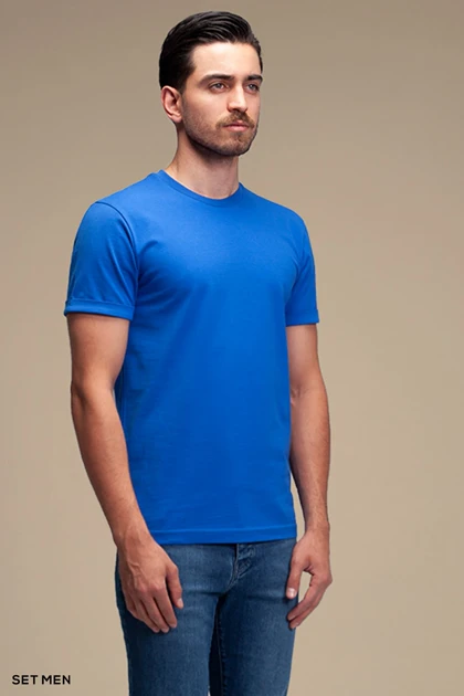 تیشرت مردانه یقه گرد آستین کوتاه