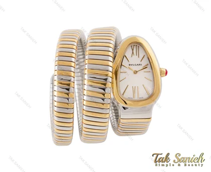 ساعت بولگاری ماری زنانه دورنگ طلایی نقره ای Bvlgari-3977-L