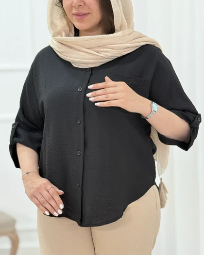 تونیک مانتویی مشکی محرمی کد7 (کدمحصول1711)