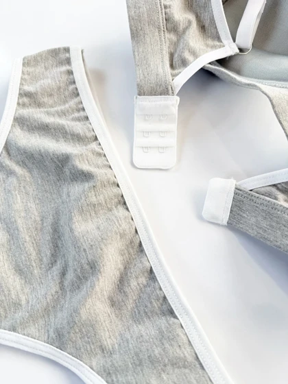 ست شورت و سوتین پوش آپ دار نخ پنبه هارنس دار نوشته کلوین کلاین Calvin klein فیتن Fitan