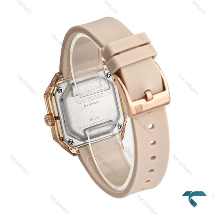 ساعت نیوی فورس NF7106 زنانه کرم NaviForce-6957-L