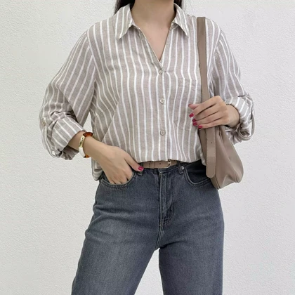 شومیز زنانه قواره دار راه راه