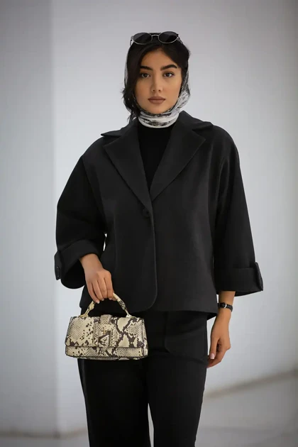 پالتو کت موهر آستین پاگون