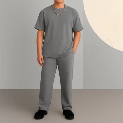 ست اسپرت بگ – تیشرت و شلوار خاکستری