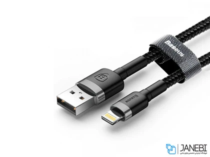 کابل شارژ سریع و انتقال داده لایتنینگ بیسوس Baseus Cafule Lightning Cable 1m 2.4A CALKLF-BG1