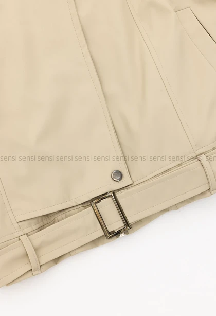 ترنچ کت پایین کمربندی @@کد1004622