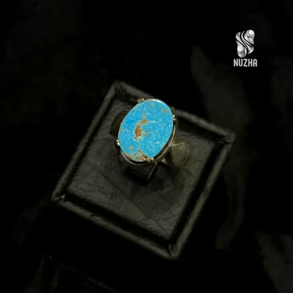 انگشترنقره مردانه فیروزه نیشابورکدaf1022