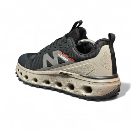 کتانی پیاده روی اسکیچرز مردانه گلاید استپ AT مشکی قهوه ای