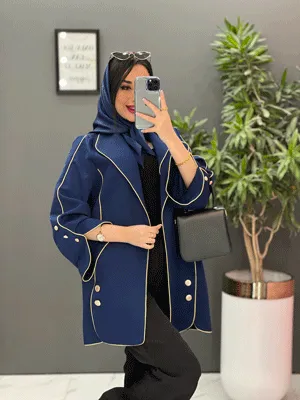 مانتو ژاکارد بغل دکمه