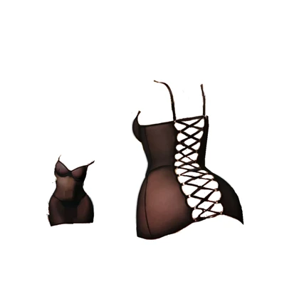 لباس خواب فانتزی فنردار 2 تکه مشکی برند لاوین کد 4146