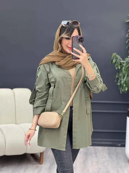 مانتوجلو سگک آستین پاگن