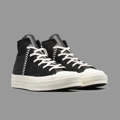 کانورس کرفتد میکس مشکی ساق‌دار Converse Crafted Mixed Material Black Hightop