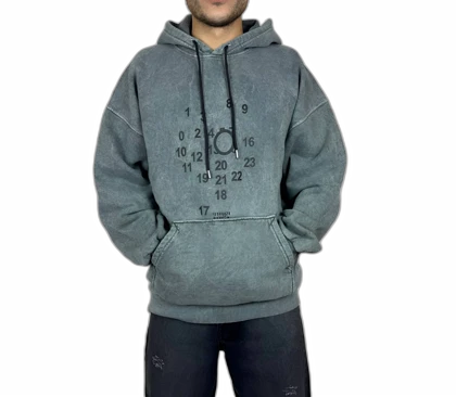 هودی سنگشور مردانه سبز زیتونی با قواره باکسی