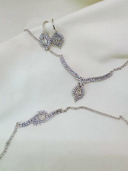 سرویس کامل برند شین مدل «اشک الماس» | نسخه سیلور (رادیوم) با گارانتی 1 ساله