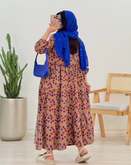 پیراهن طرحدار سنا(38)کد:5330