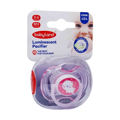 پستانک شب تاب ارتودنسی النا 0 تا 6 ماه طرح گربه بیبی لند کد 484