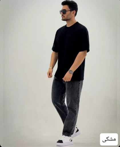 تیشرت ساده مردانه دو نخ برازنده_کد4270
