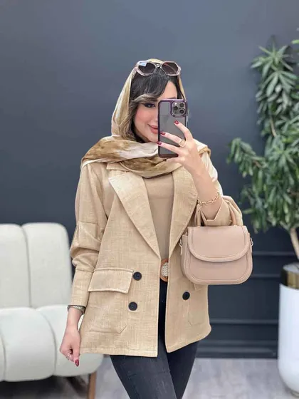مانتو کتی چهار دکمه آوینا