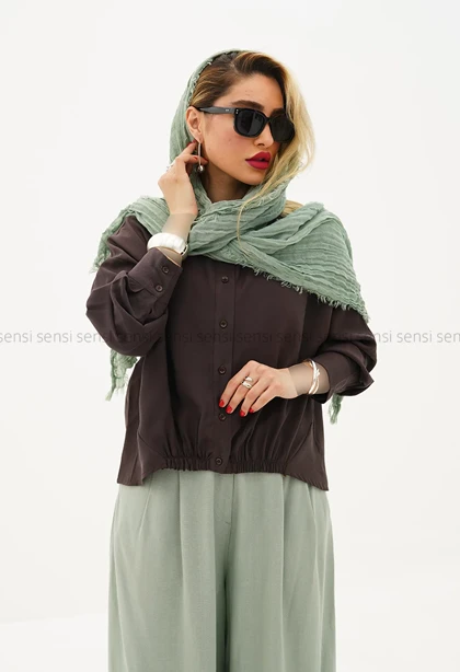 شومیز جلو کش سیلک کد1005596