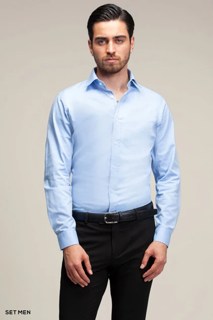 پیراهن مردانه آستین بلند ساده ست من