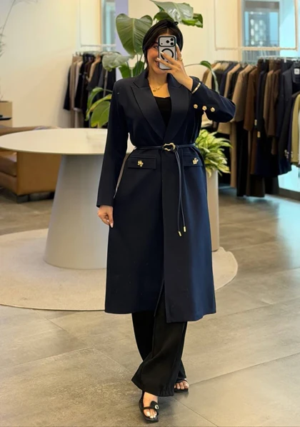 مانتو ماکسی یقه انگلیسی