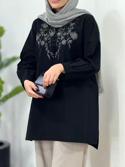 مانتو لینن گلدوزی هدیه