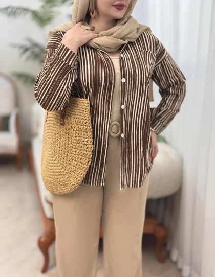 شومیز راه راه 3309