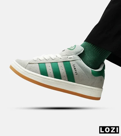کفش کتانی مردانه طوسی سبز ADIDAS Campus