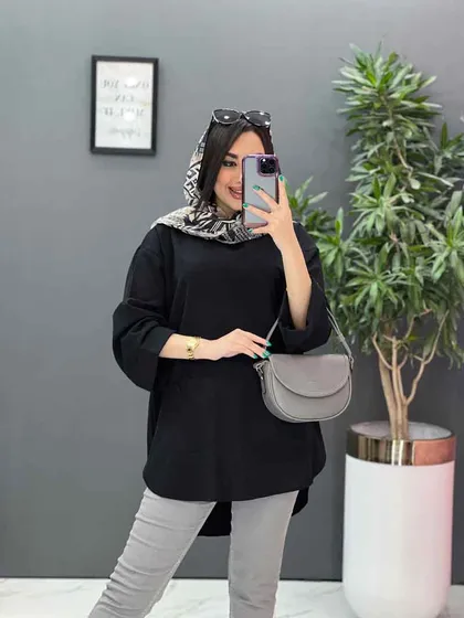 مانتو جلو بسته جیب برش‌دار